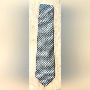 Hermes-Paris Whimsical Teal Gray Green & Cream Dolphin Pattern Tie 100% …